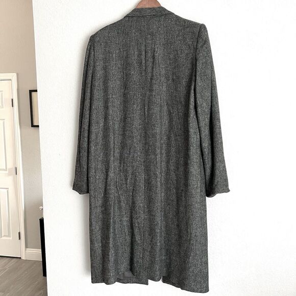 Alice Olivia Long Wool Coat Size L Grey - Picture 2 of 8
